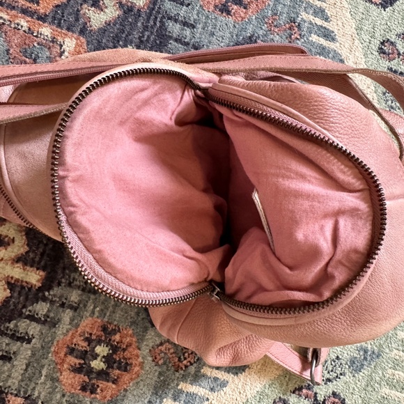 Pink Free People Soho convertible backpack leather - Picture 5 of 14